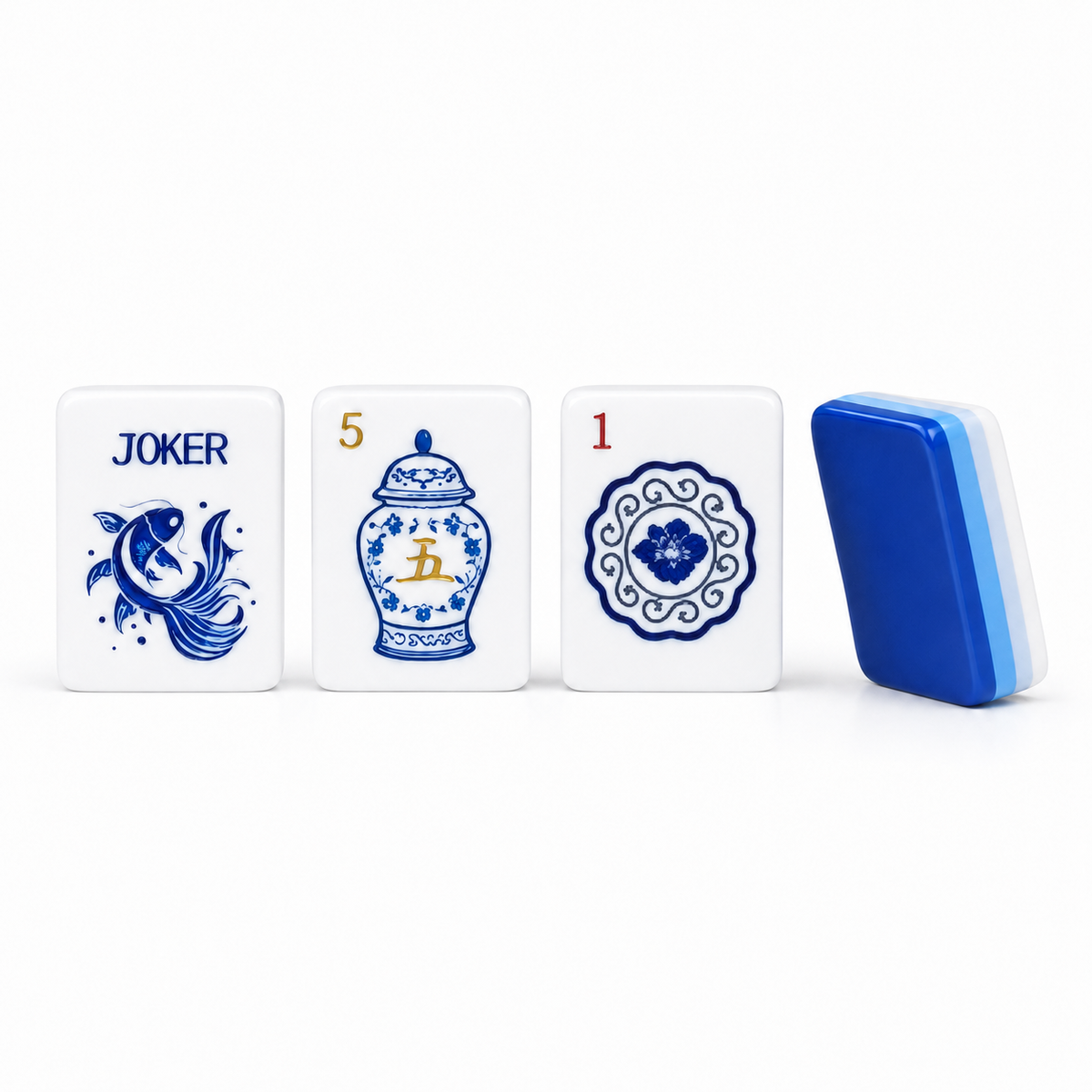 Modern mahjong night setup with Mahj House tiles and table accessories