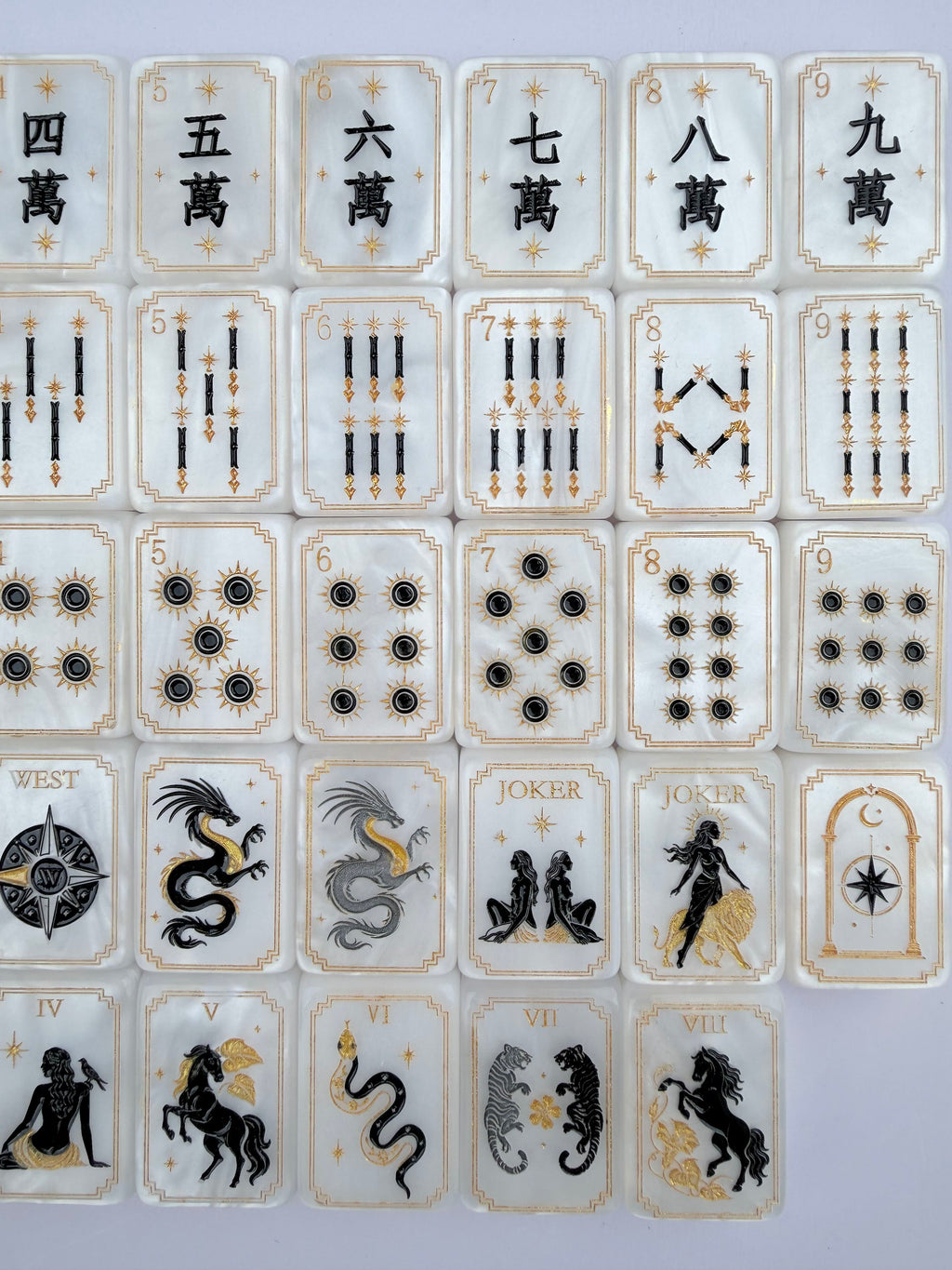 PRE-ORDER Celestial Pearl Luxury American Mahjong Tile Set
