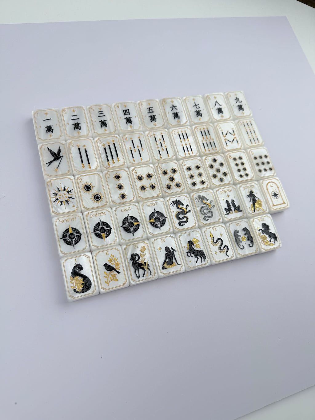 PRE-ORDER Celestial Pearl Luxury American Mahjong Tile Set