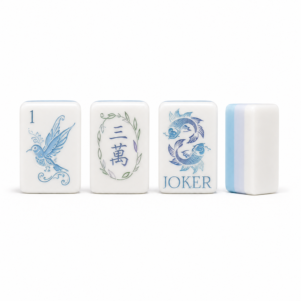 Blue_Lotus_American_Mahjong_Tiles_Set1_Acrylic_Mahjong_Set