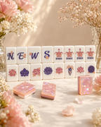 Chinese Floral Garden Mahjong Tile Set