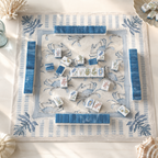 Coastal beach themed Mahjong Kit (Tiles + Mat)