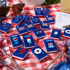 Patriotic Flag American Mahjong Tiles Set