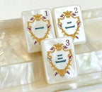 Pearl Mahjong with Jewel unique designs on a white background
